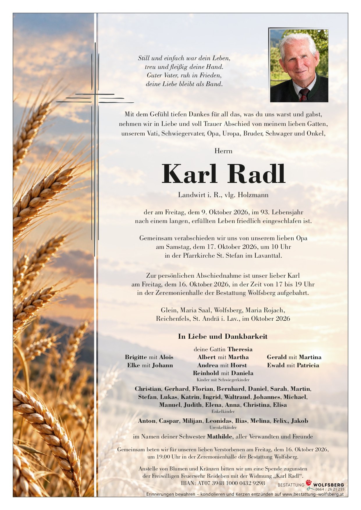 Parte von Karl Radl